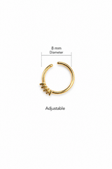 Elagant Matte Finish Gold Nose ring - NR04