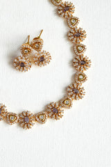 Premium Floral Drop Necklace Set - AN18