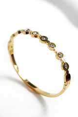 316 L Anti-Tarnish Crystal Circle Bracelet – Gold Finish