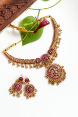 Amritha Mallika Antique Necklace Set - TN007