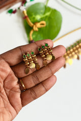 Traditional Coin Elakkathali Antique Choker Set - TC004