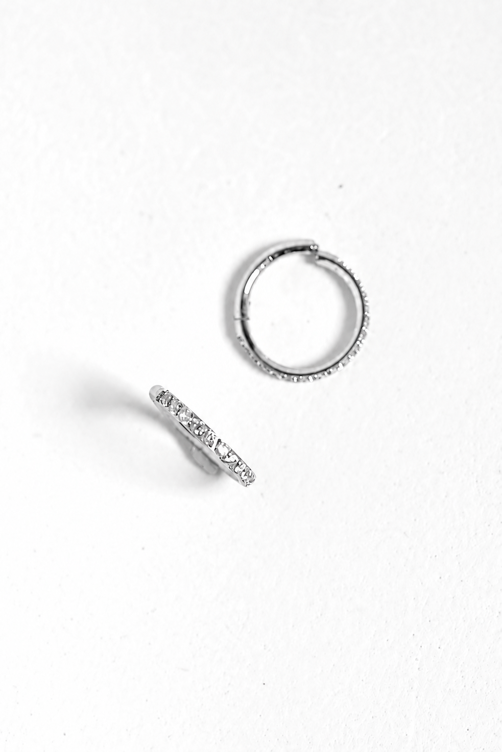 SILVER Elegant 316 L Surgical Steel SIDE stone Nose Ring - NR03-S