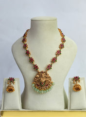 Amritha Vanamala Antique Lotus Long Haram Set - LH008