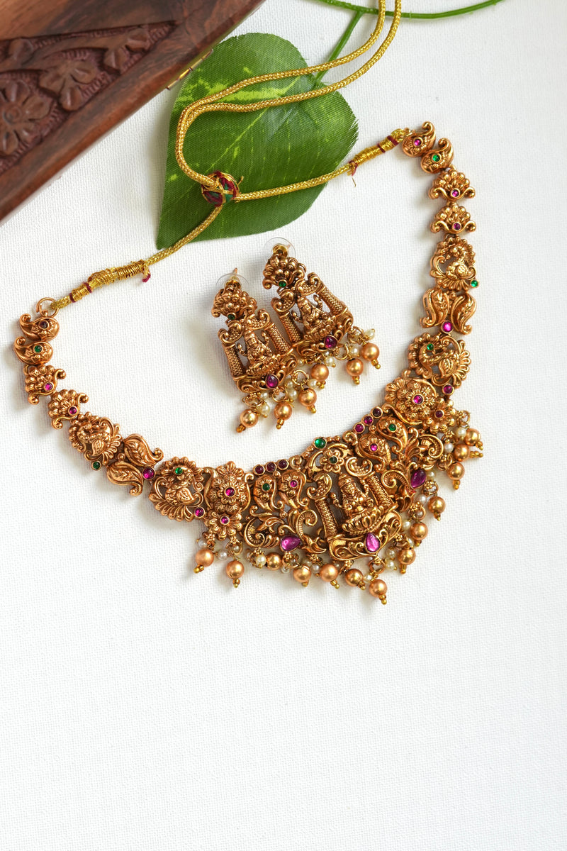 Manjari Temple Necklace Set - TN002