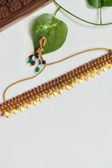 Traditional Coin Elakkathali Antique Choker Set - TC004