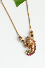 Antique Elephant design Long haram Set - LH005