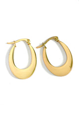 Oval Gold Hoop Earrings
