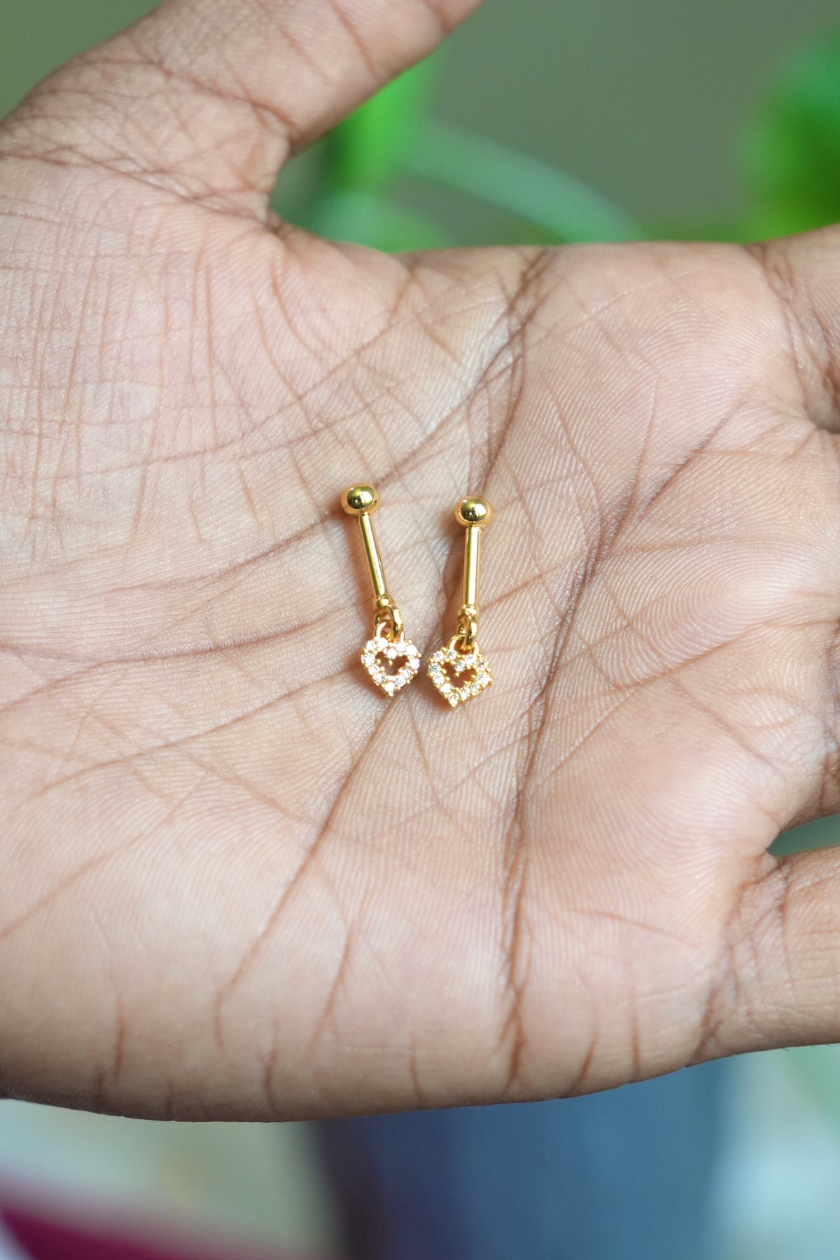 Small heart gold plated bugadi