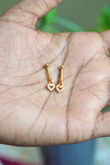 Small heart gold plated bugadi