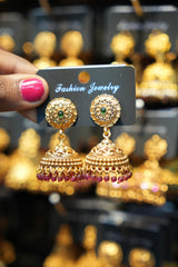 Temple Bloom Jhumka -TJ33