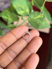 Elegant Matte Finish Crown Nose ring 8mm diameter - NR06