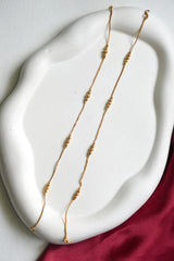 Elegant Ball Bead Chain Gold Plated Anklet - GA02