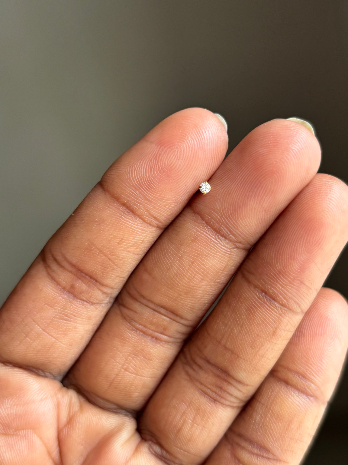 Elegant Anti-Tarnish Single Crystal White Stone Nose Ring