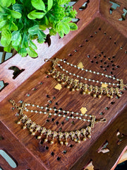 Elegant Red Stoned Ear Chain